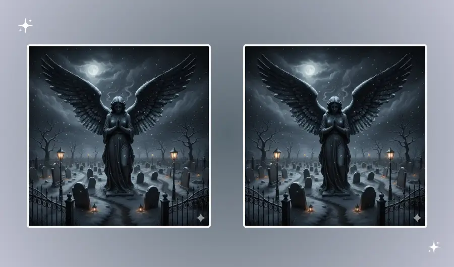 Illustration of gothic angel 