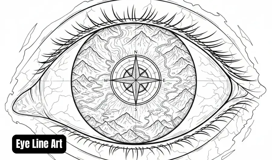 Illustration of Eye line art 