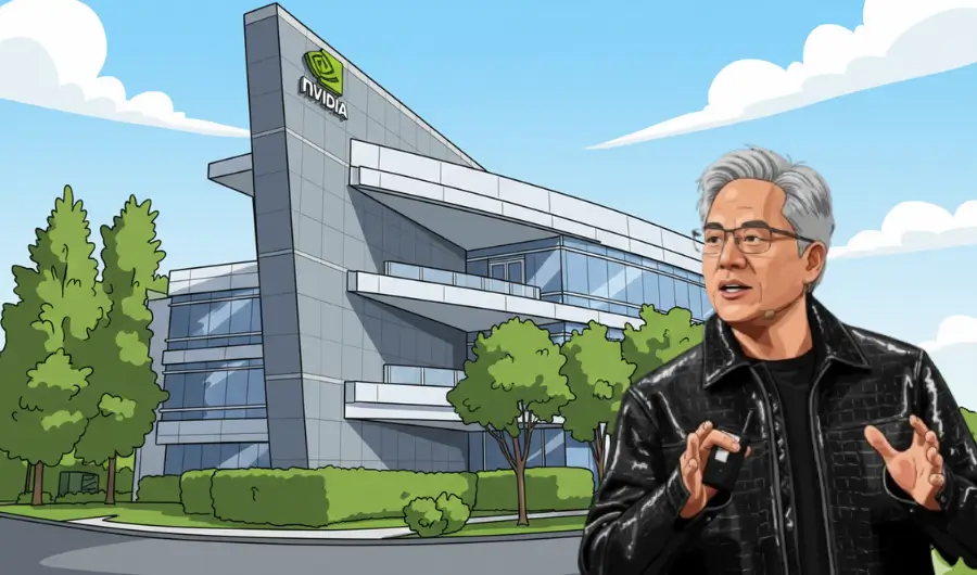 Nvidia company and CEO, Jensen Huang (Illustration)