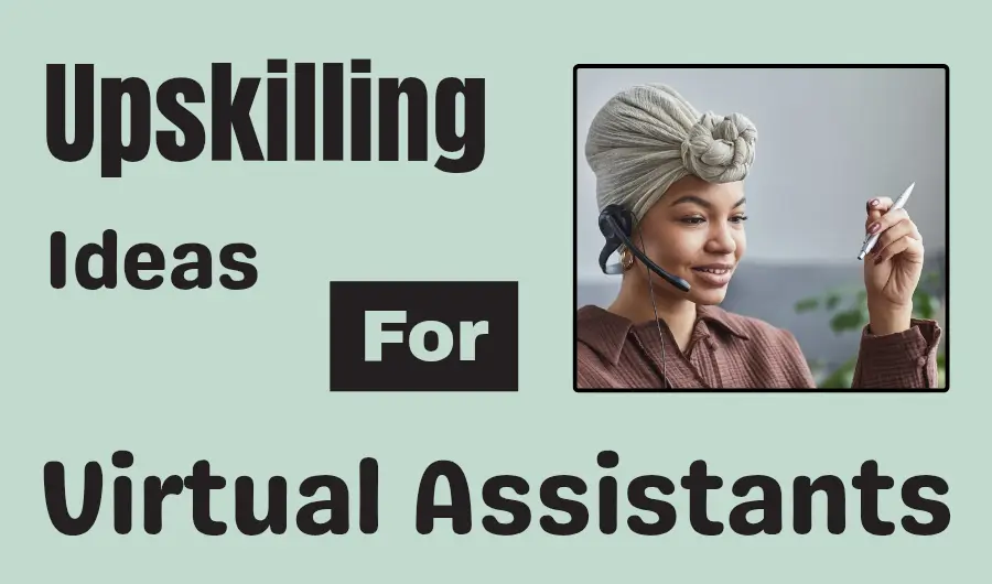 Illustration of upskilling ideas for virtual assistants 