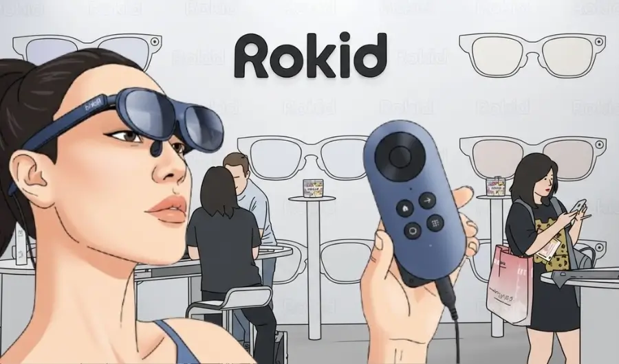 Illustration of Rokid next-gen AI glasses