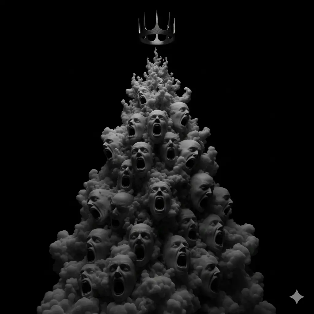 Mountain of ghost heads wallpaper 