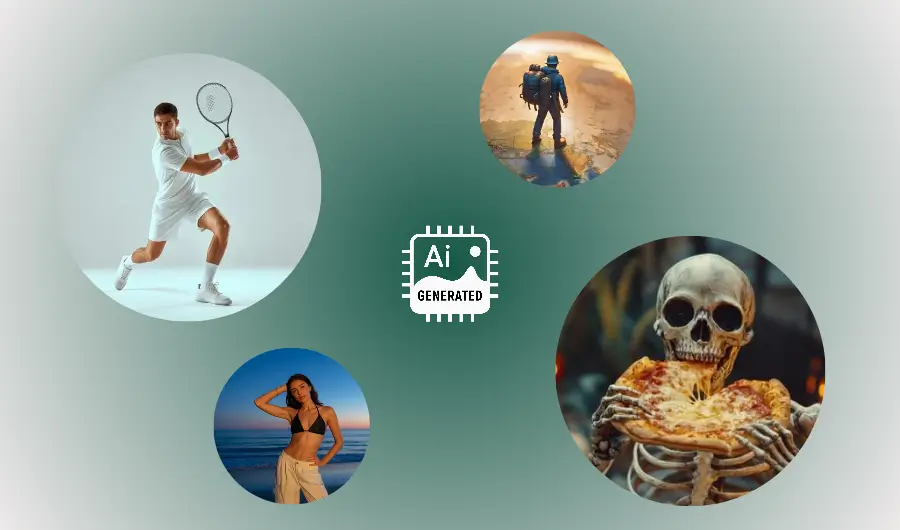 Illustration of an AI Image generator 