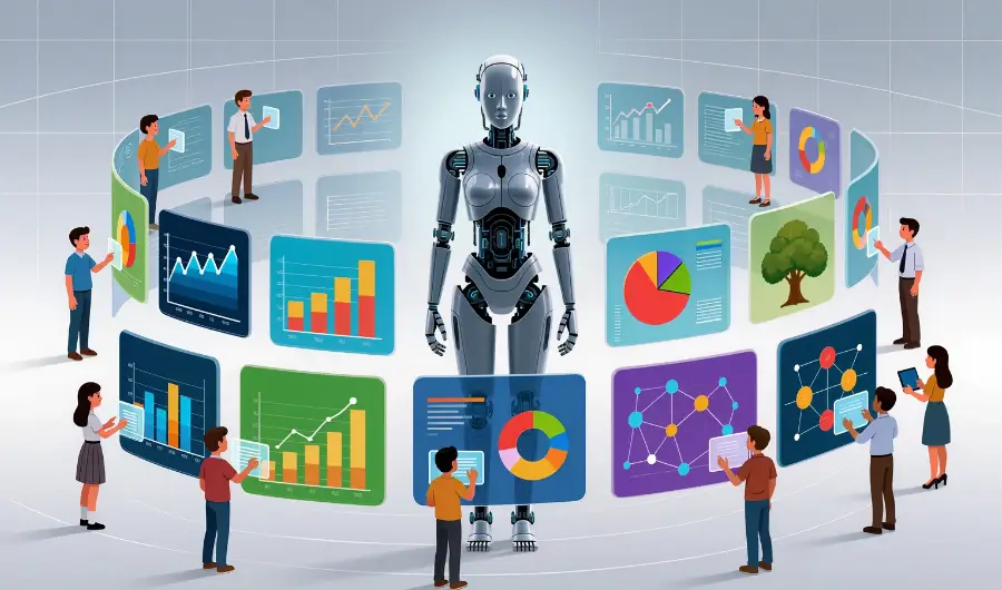 Illustration of AI marketing 