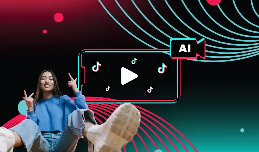 Illustration of an AI Tiktok video generator 