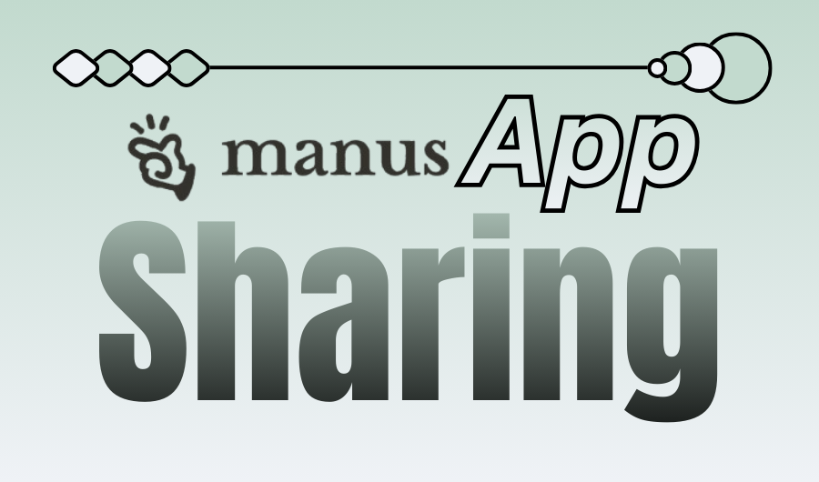 Illustration of Manus AI App sharing launch 