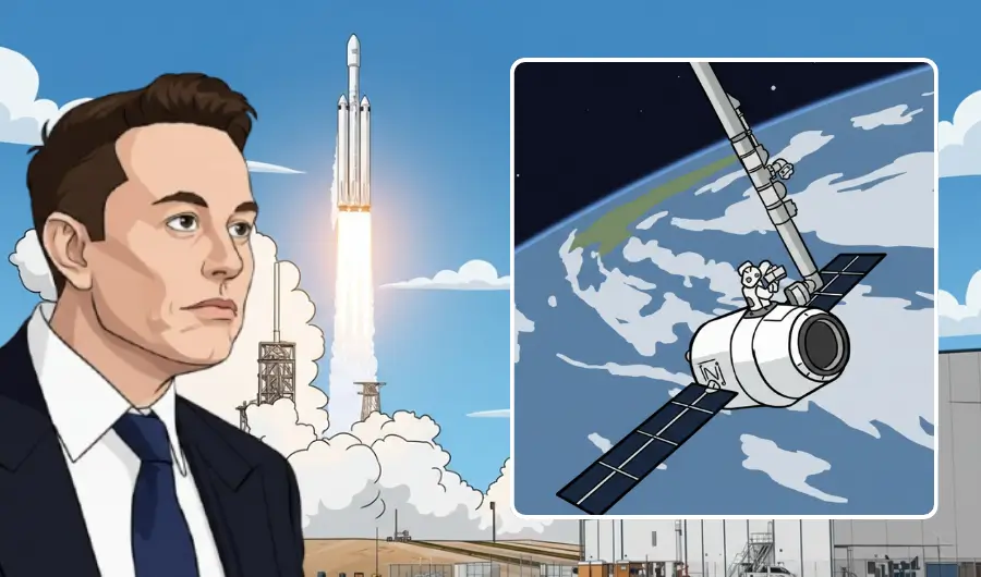 SpaceX 1 million satellites for AI data centers (Illustration)