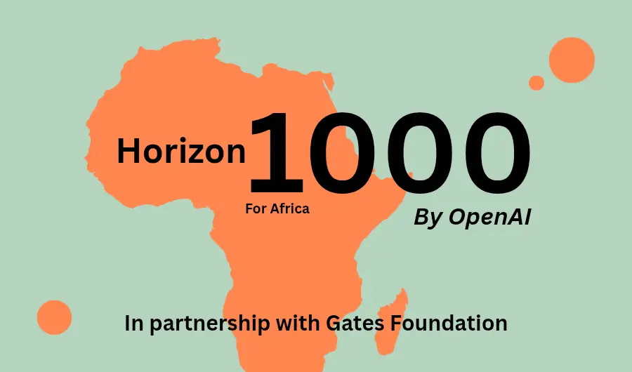 Illustration of Horizon 1000 launch by OpenAI and Gates Foundation 