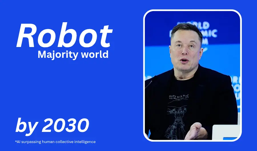 Illustration of Elon Musk's speech at WEF 2026
