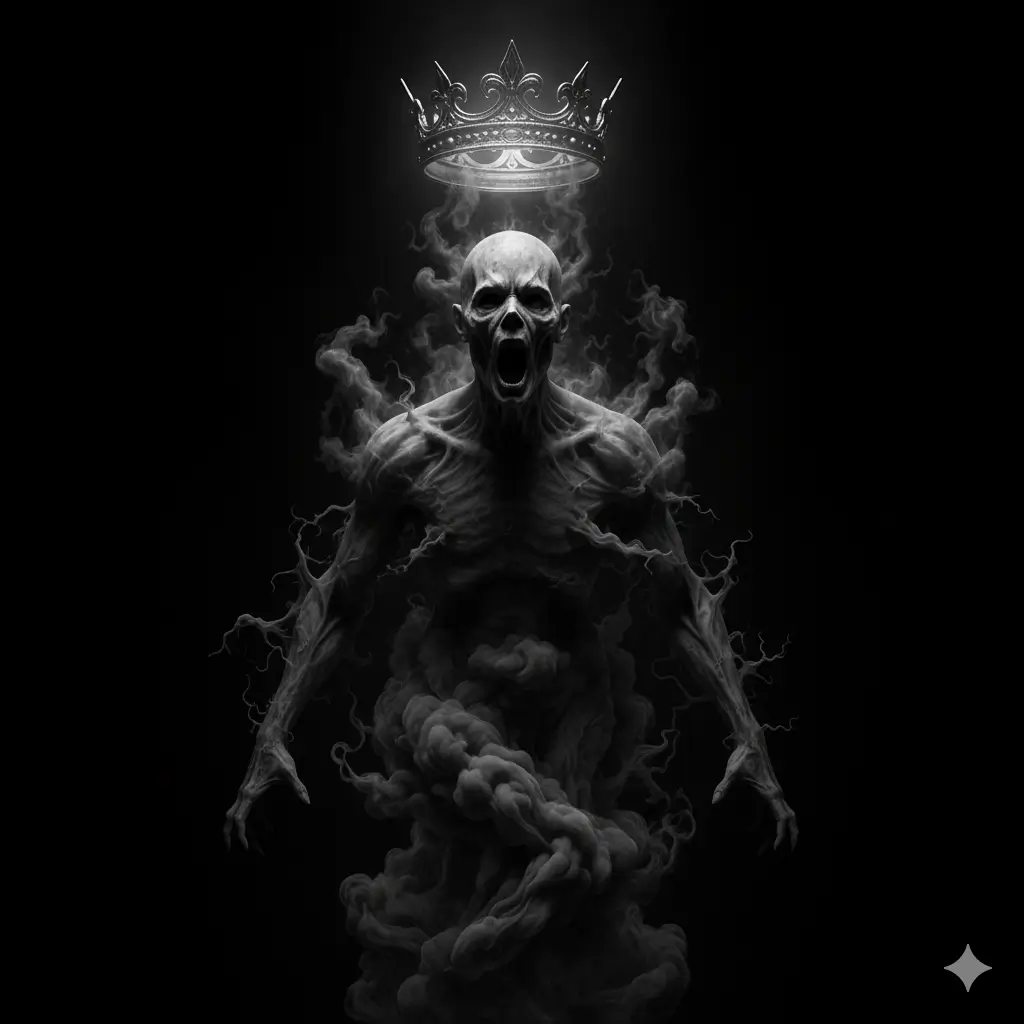 Dark wallpaper of a ghost