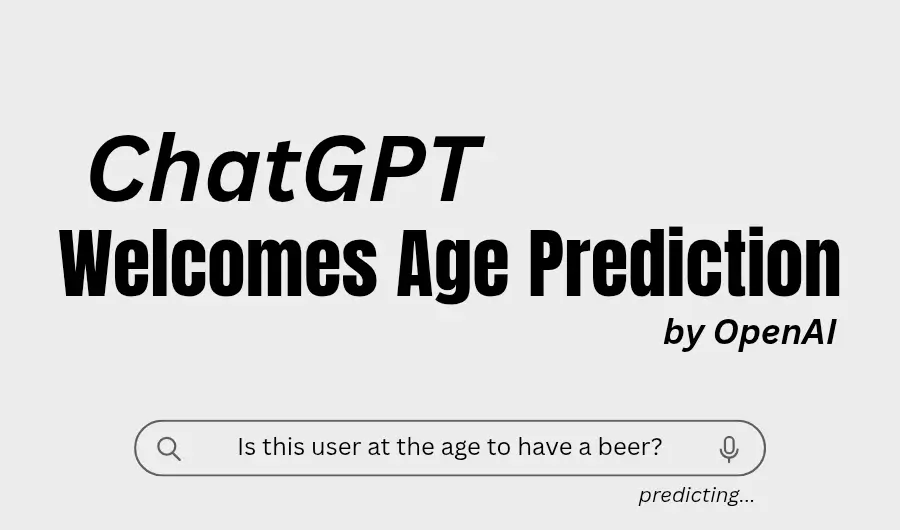 Illustration of OpenAI's age prediction launch with ChatGPT 