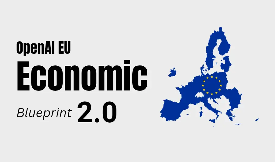Illustration of OpenAI's EU economic blueprint 2.0