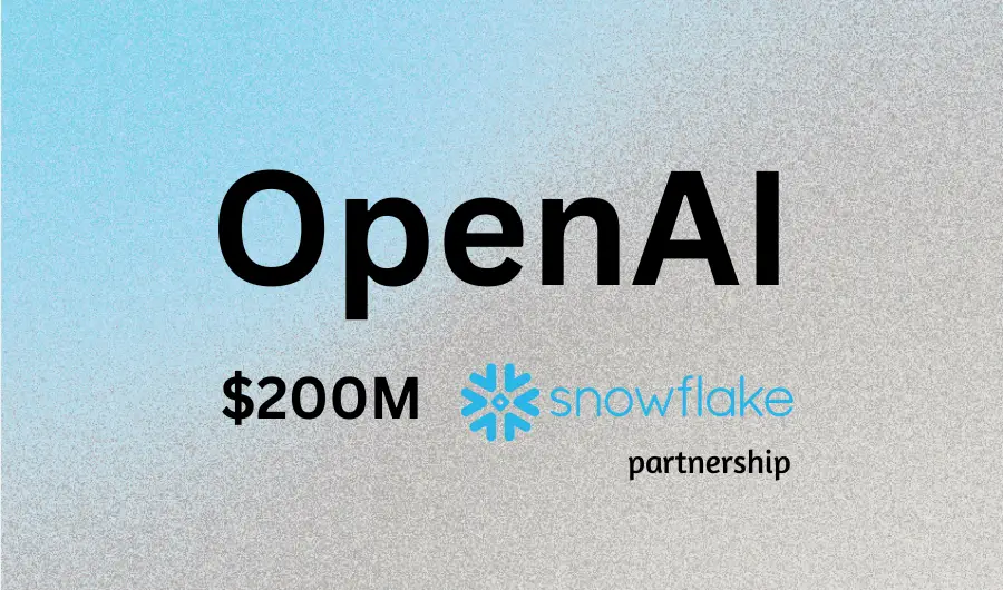 Announcement illustration of Snowflake and OpenAI $200M partnership