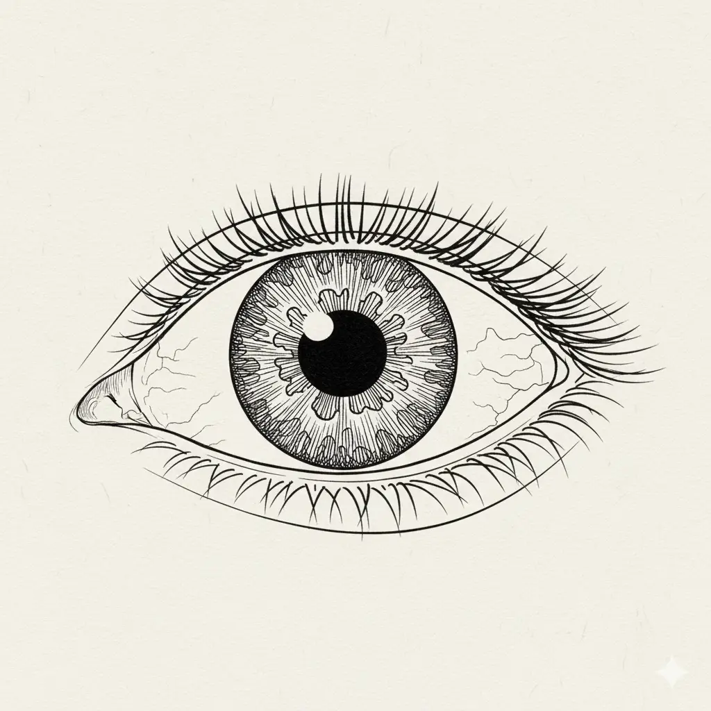 AI generated image of Eye line art: The Silent Witness 
